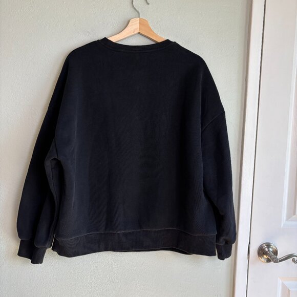 Black Sweatshirt Crew Neck Size M Like New - Picture 4 of 6